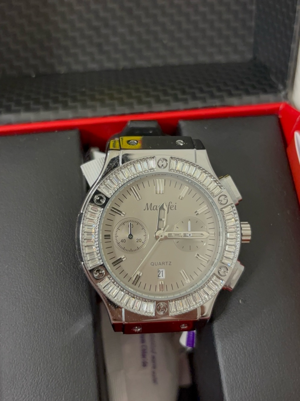 Macy's Silver Crystal Accent Women's Quartz Watch